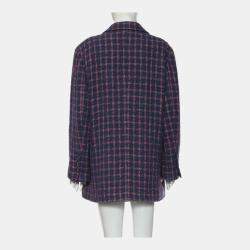 Chanel Blue Vintage Tweed Blazer XL