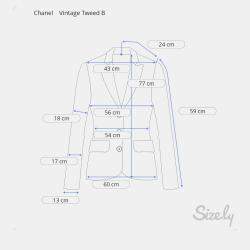 Chanel Blue Vintage Tweed Blazer XL