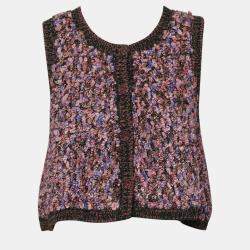 Chanel Knitted Embellished Buttons Vest M