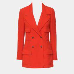 Chanel Red Vintage Double-Breasted Jacket M