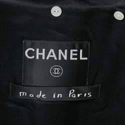 Chanel Black Velvet Single Breasted Blazer M