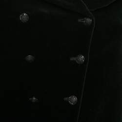 Chanel Black Velvet Single Breasted Blazer M