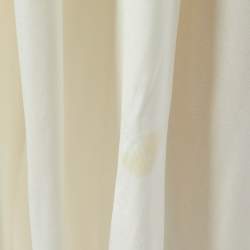 Chanel Cream/Ivory Jersey Pleated Palazzo Pants L