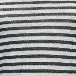 Pre Owned توب شانيل بقماش محاك بخطوط سوداء مزين بالدانتيل عند الرقبة مقاس صغير