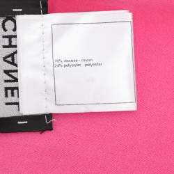 Chanel Pink Stretch Knit Fabric Cardigan M