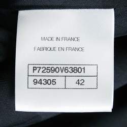 Chanel Black Double Breasted Tweed Oversized Blazer L