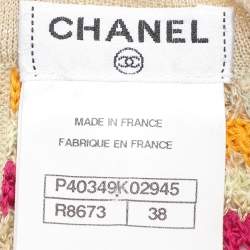 Chanel Multicolor Lurex Striped Knit Long Sleeve Dress M