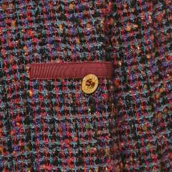 مملوكة مسبقًا Chanel Vintage Burgundy Tweed Open Front Jacket L