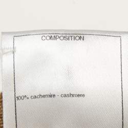 Chanel Beige/Ivory Stripe Cashmere Knit Button Front Mini Sweater Dress M