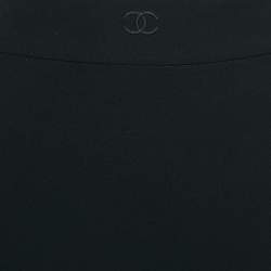Pre Owned Chanel Vintage Black Wool Knee Length Skirt XL
