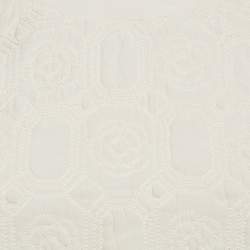 Chanel Ivory Camellia Quilted Silk Top S