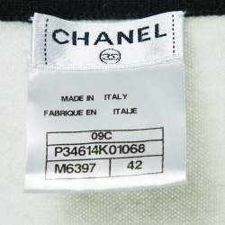 Chanel Blue/Green Logo Intarsia Cashmere Knit Sleeveless Dress L