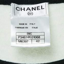 Chanel Blue/Green Logo Intarsia Cashmere Knit Sleeveless Dress L