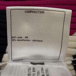Chanel White/Black Silk84% Elastine16% Knit Dress Size 36