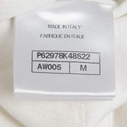 Chanel White Cotton Knit Logo Applique Detail Sweatshirt M