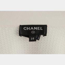 Chanel White Cotton Long Sleeve Top FR Women 38