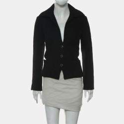 Chanel Black Wool 22A/W Three-Buttons Blazer FR Women 34