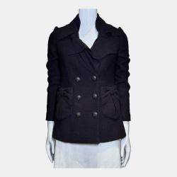 Chanel 2016 Black Wool Sun Buttons Jacket