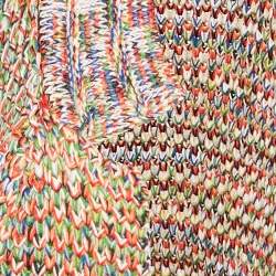 Chanel Multicolor Wool Open Front Long Cardigan S