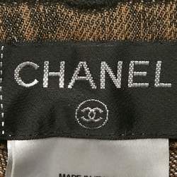 Chanel Brown Check Embroidery Denim Slit Detail Jeans M Waist 30"