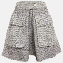 Pre Owned Chanel Multicolor Tweed Raw Edge Mini Skirt M