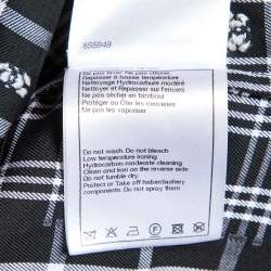 Chanel Monochrome CC Check Pattern Cotton Midi Dress M