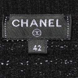Chanel Black Lucky Charms Embellished Wool Blend Jumper L