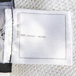 Chanel Off-White Knit Sequin Logo Detail Full Sleeve Sweater L