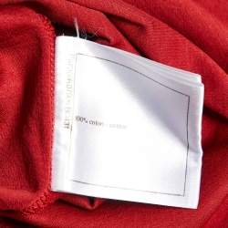 Chanel Red Gabrielle Chanel Print Cotton Crew Neck T-Shirt L