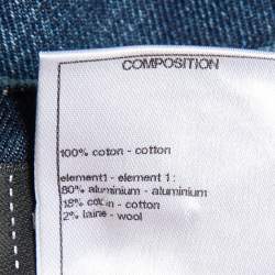 Pre Owned Chanel Indigo Denim Braided Waist Detail Straight Fit Jeans L/Waist 35"