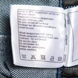 Pre Owned Chanel Indigo Denim Braided Waist Detail Straight Fit Jeans L/Waist 35"