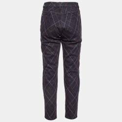 Chanel Blue Denim Embroidered Jeans L Waist 32"