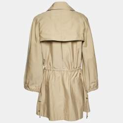 Pre Owned Chanel Beige Cotton Blend Trench Coat L