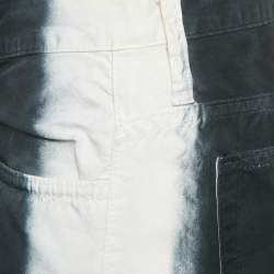 Chanel Black/White Gradient Cotton Jeans M Waist 31"