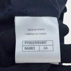 Chanel Navy/White/Black Cotton CC Logo Sleeveless Shirt Size 34   Bag