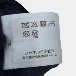 Chanel Navy/White/Black Cotton CC Logo Sleeveless Shirt Size 34   Bag