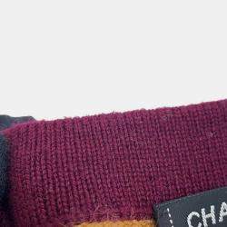 Chanel Mustard/Purple Cashmere Coco Button Cardigan Size 36   Bag