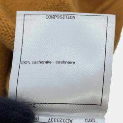 Chanel Mustard/Purple Cashmere Coco Button Cardigan Size 36   Bag