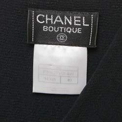 Chanel Black Textured Crepe Sleeveless Top M