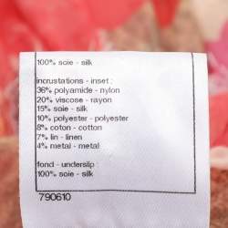 Chanel Multicolor Silk and Tweed Midi Dress M