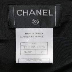 Chanel Black Silk Draped Style Flared Midi Skirt M