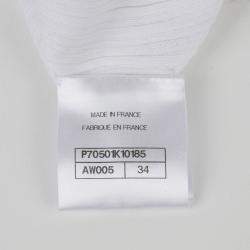 Chanel White Cotton Long Sleeve Pullover Size 34