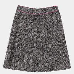 Chanel Black Multicolour Tweed Skirt Size 40