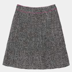 Chanel Black Multicolour Tweed Skirt Size 40
