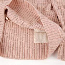 Chanel Pink Cashmere Blend Knit Pullover Size 36