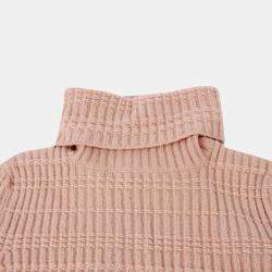 Chanel Pink Cashmere Blend Knit Pullover Size 36