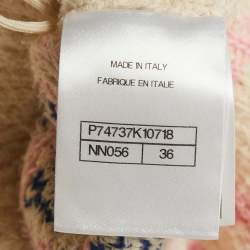 Chanel Off-White Intarsia Cotton Knit One-Shoulder Mini Dress S 