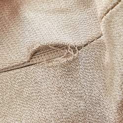Chanel Metallic Silk Blend Blazer and Skirt Set S