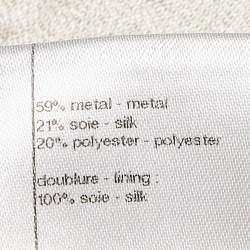 Chanel Metallic Silk Blend Blazer and Skirt Set S