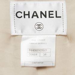 Chanel Metallic Silk Blend Blazer and Skirt Set S